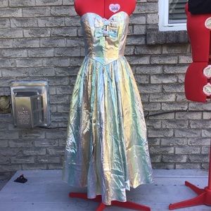 Vintage Pearlescent Strapless Dress